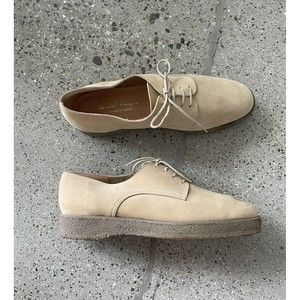 Robert Clergerie Platform Derby Shoe Womens US 9B Tan Brown Soft Suede